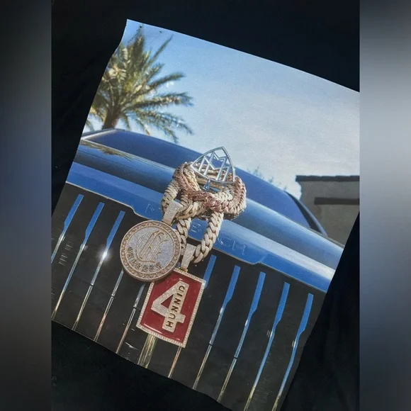 EXTREMELY RARE yg 4hunnid diamond chain maybach shirt - Picture 2 of 2